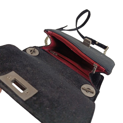 Sac à mains velours noir Bon état - Vue 2 - 